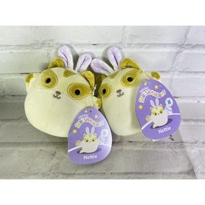 Squishmallows NETTIE the Sugar Glider Bunny Ears Plush Stuffed Toy Lot of 2 NEW